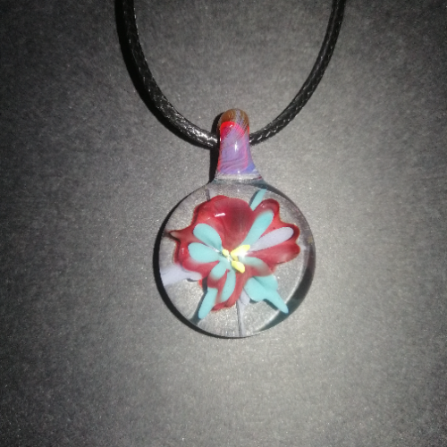 Flower Inside Heart Pendant